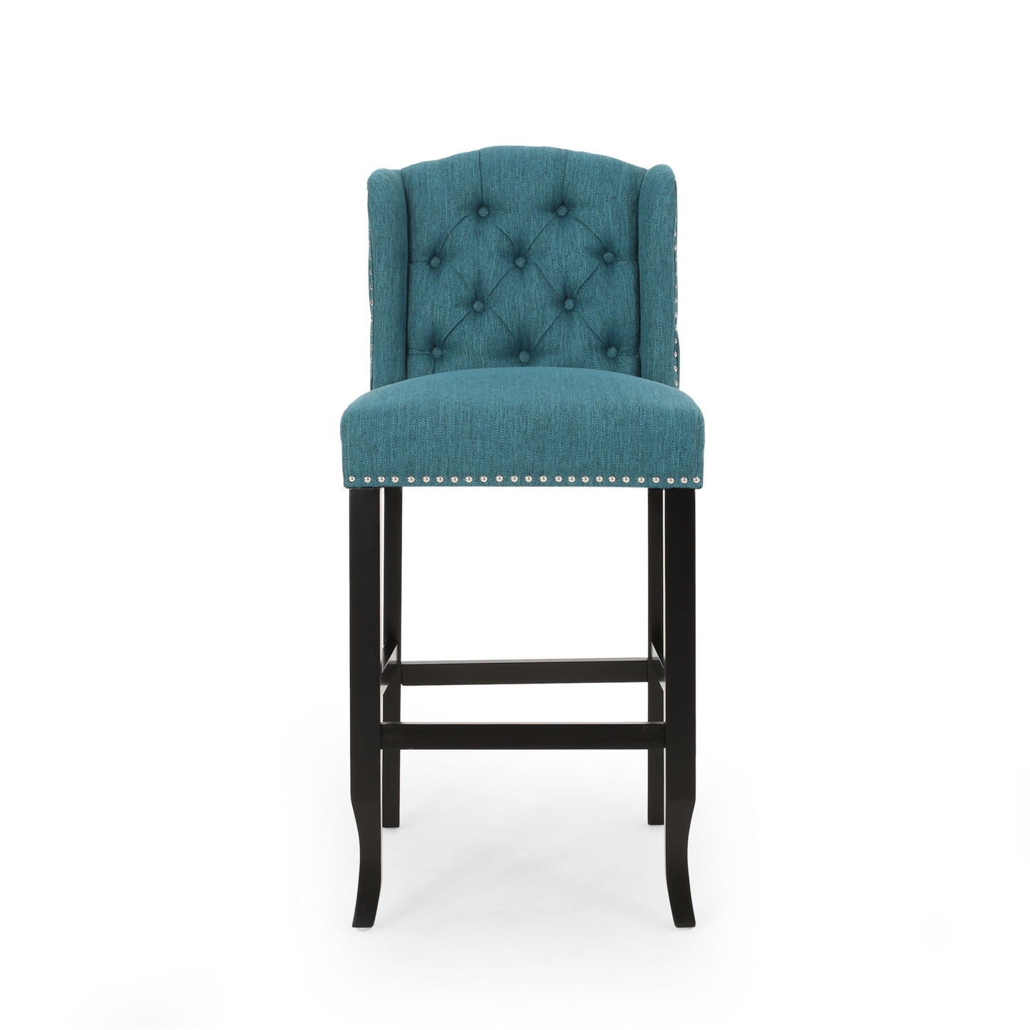 Vienna - Contemporary Fabric Tufted Wingback Counter Stools (Set of 2)