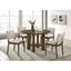 Crispin - Round Dining Table With Shelf - Brown