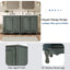 Vintage Double Sink Bathroom Vanity Set With Ceramic Sinks