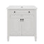 Vintage Bathroom Vanity With Sink, Rustic Cabinet With Soft Close Doors