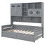 Daybed With All-In-One Cabinet And Shelf