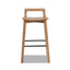 Sven - Modern Minimalist Low Back Counter Stool - Natural Blonde Ash