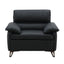 Eilene - Top Grain Leather Chair - Black
