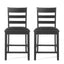Farmhouse Upholstered Wood Counter Stools