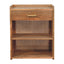 Larissa - T Bar Open Bedside Table - Oak