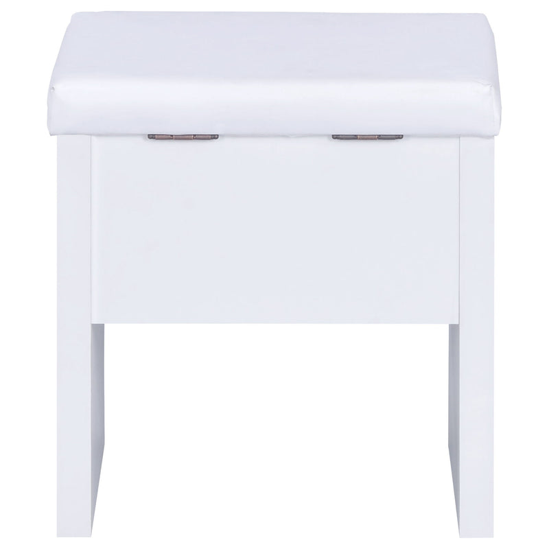 Walsh - Makeup Vanity Table With Mirror And Stool - White