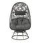 Hikre - Patio Lounge Chair & Side Table - Black / Charcoal