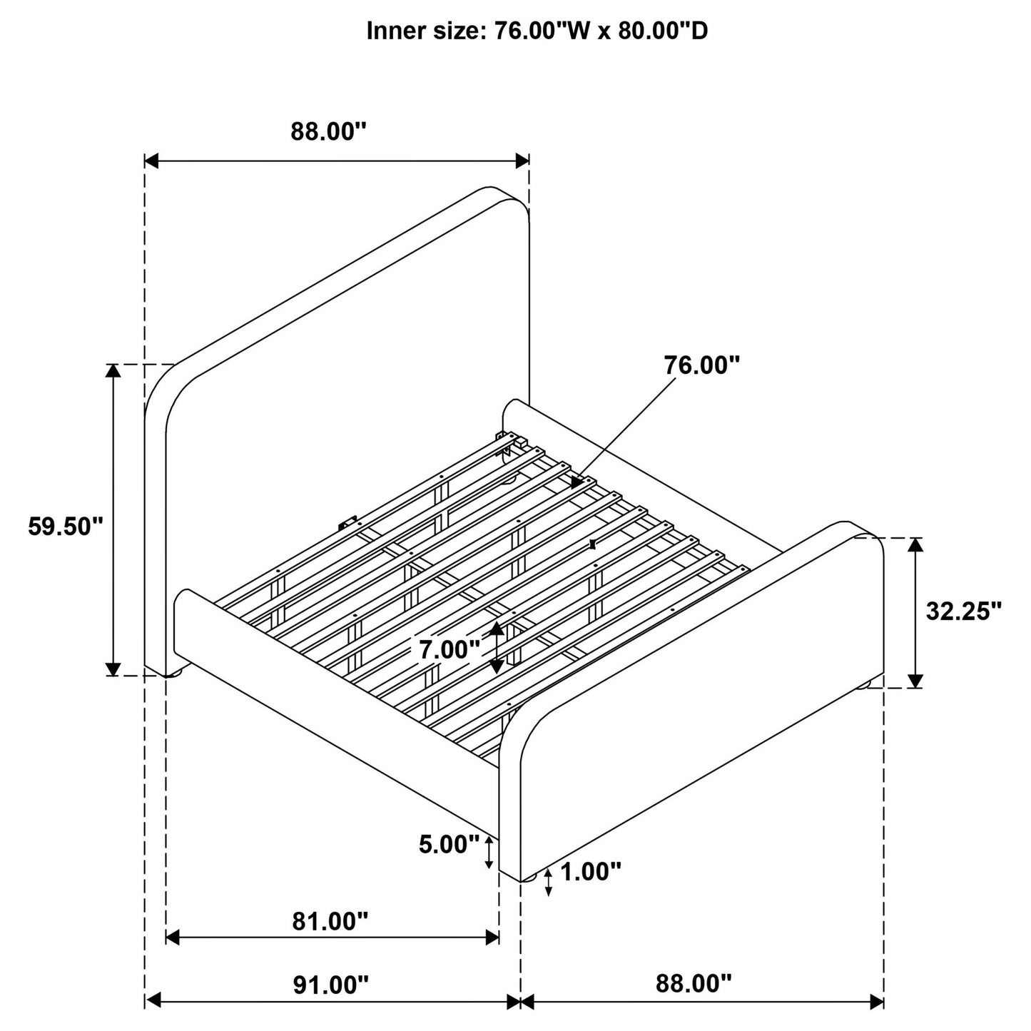 Kendra - Platform Bed