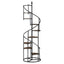 8 Shelf Staircase Bookcase Industrial Storage And Scratch Resistant Shelves - Brown