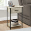 Contemporary 2 Tier Accent Table With Storage Drawer
