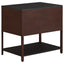 Tova - 2 Drawer Side Table With Shelf - Dark Brown