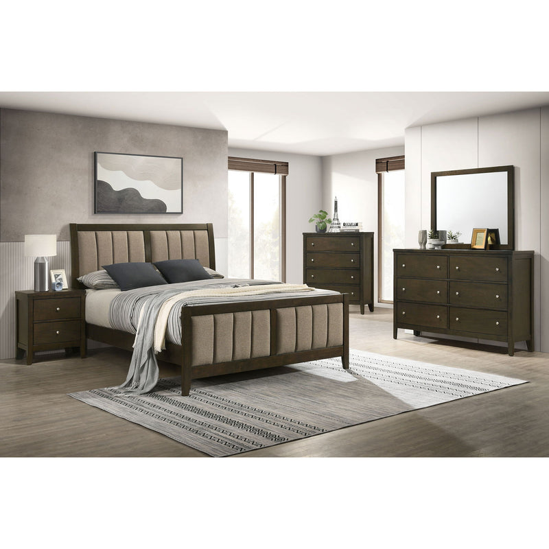 Clement - 6 Drawer Dresser With Mirror - Dark Coffee