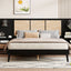 Bed Frame With 2 Nightstands Elegant Design With Lamps