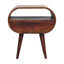 Large Chestnut Circular Bedside