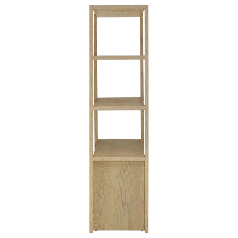 Susac - 3 Shelf Media Tower With Tall Pier Cabinet - Light Oak
