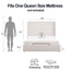 Caron - Queen Size Upholstered Wingback Bed With Adjustable Base Bundle Set - Ivory