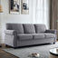 Soft Sofa, Upholstered 3 Seater Couch With High Density Foam, Loose Back Cushions And Turned Legs
