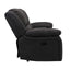Reclining Console Loveseat - Black - Fabric