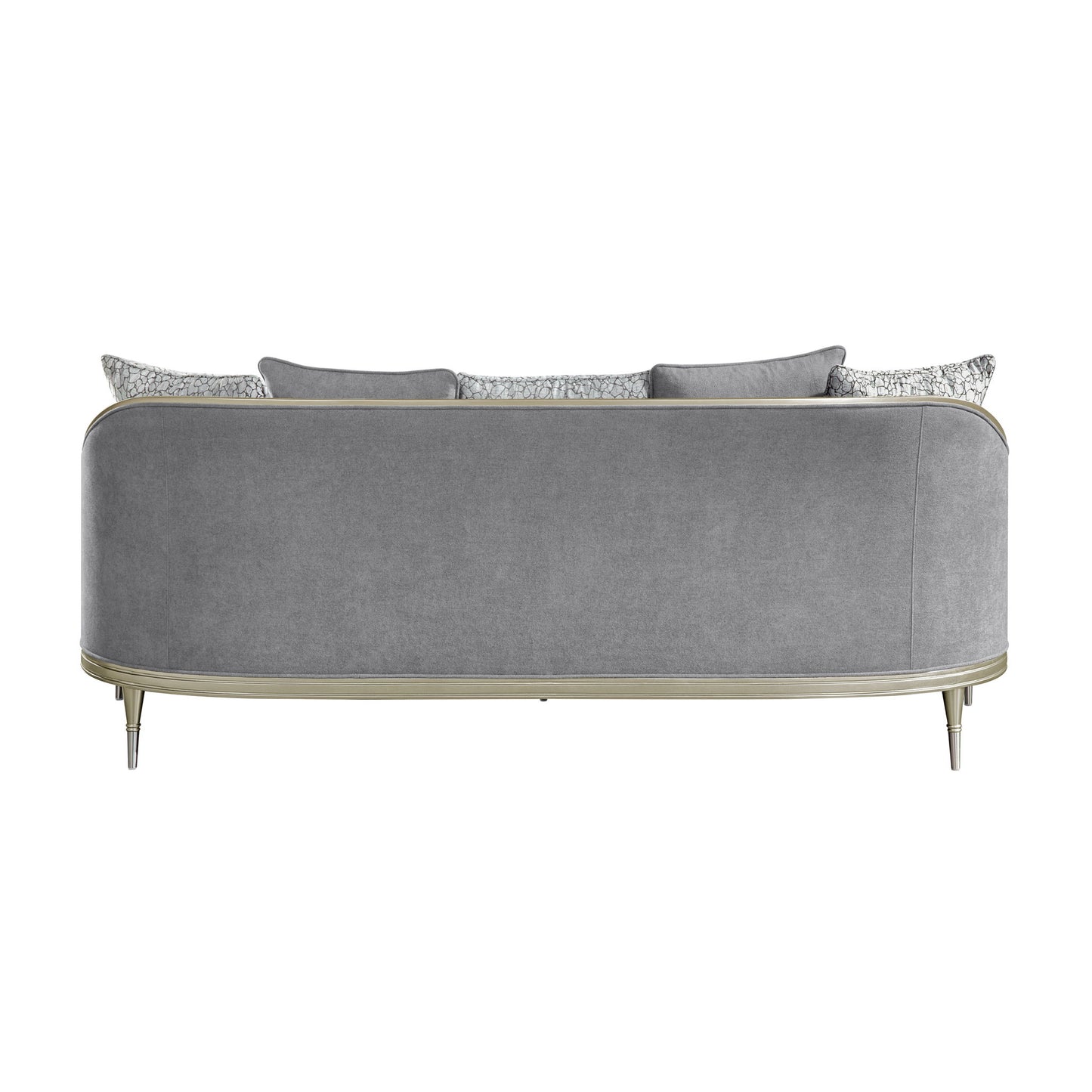 Fernando - Sofa With 5 Pillows - Champagne / Gray