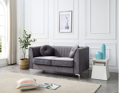 Glam Styled Micro Suede Loveseat