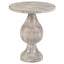 Pedestal Accent Table Elegant Round Top Table - Ivory