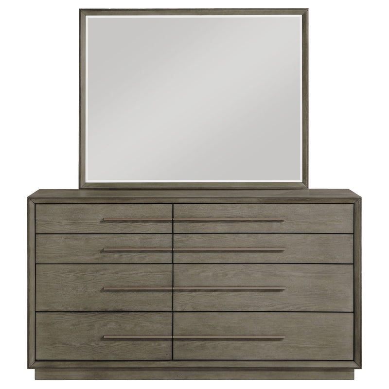 Prescott - 8 Drawer Dresser With Mirror - Brown