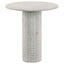 Preston - 2 Piece Coffee And End Table Set With Cylindrical Pedestal Bases, Round Design - White