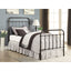Twin Panel Bed With Ornate Design - Bronze