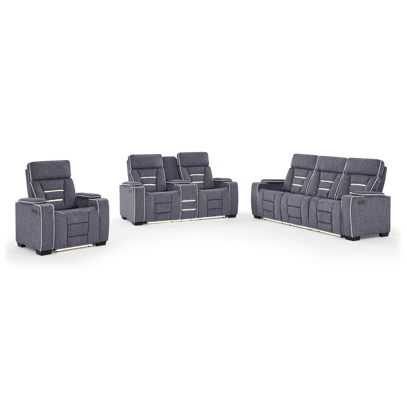 Austin - Recliner With Storage Arms - Gray