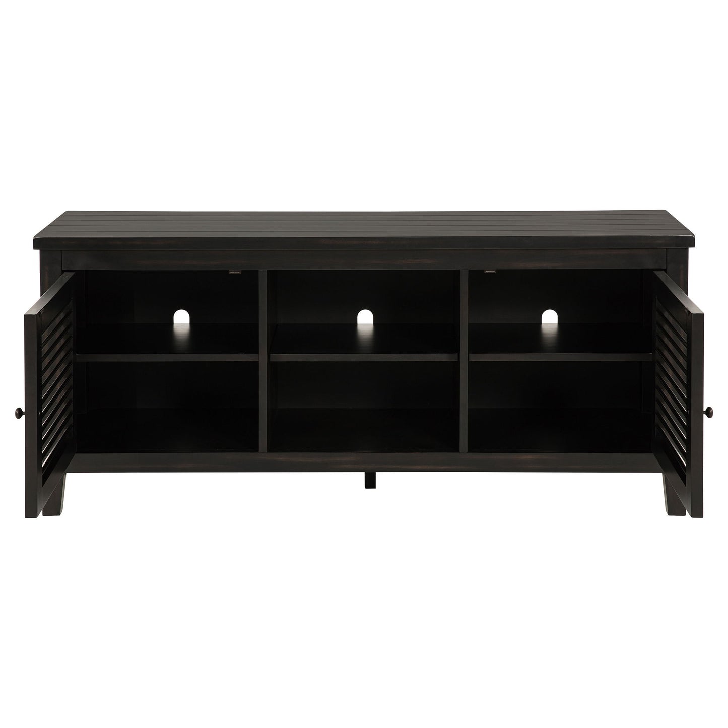 Sutter - 2 Door TV Stand With Mission Design - Dark Brown