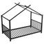 Metal House Platform Bed With Modern Design And Durable Frame