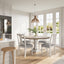 Tannen - Round 5 Piece Dining Table (Set of 5) - White And Gray