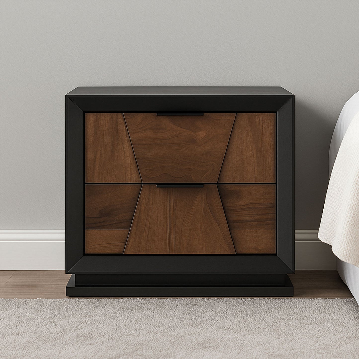 Houston - 2 Drawer Nightstand - Walnut