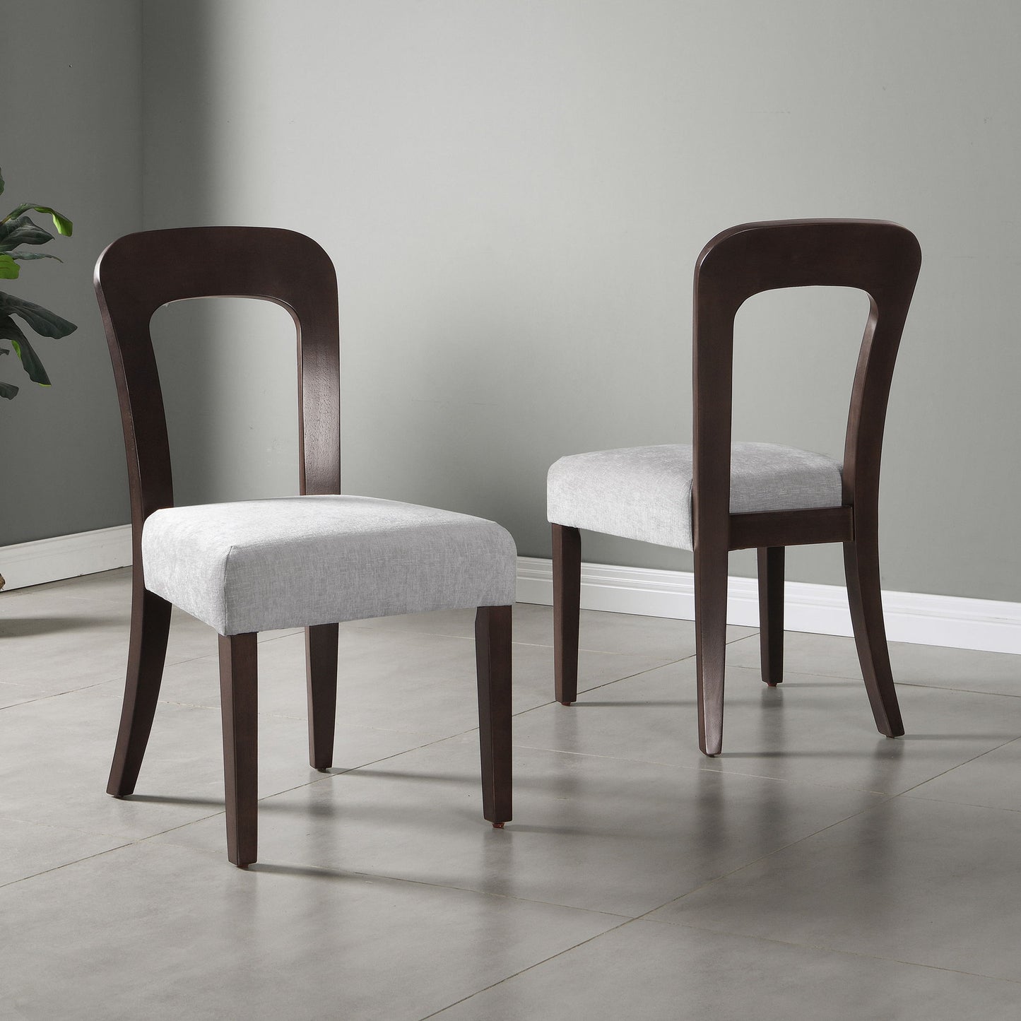 Upholstered Dining Chairs (Set of 2) - Gray
