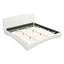 King Curved Upholstered Bed With Smart Ambient Lighting - Cream