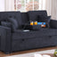 Cody II - 69.5"W Woven Fabric Convertible Sleeper Loveseat with Cup Holder