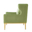 Elegant Curved Armrest Accent Armchair