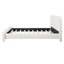 Upholstered Platform Bed Frame With Curved Headboard, Wood Slats Support