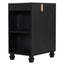 Classic Retro Bathroom Vanity With Sink, Door Shelf, Side Open Storage Frame