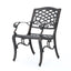Luminea - Outdoor Aluminum Dining Chair With Scroll Design, Lattice Pattern And Cabriole Legs - Copper