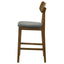 Aston - 5 Piece Counter Height Dining Set With Bent Backs And Upholstered Seats - Walnut