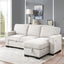 Estelle - Fabric Reversible Sleeper Sectional With Storage Chaise Drop-Down Table 2 Cup Holders And 2 USB Ports