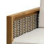 Outdoor 4 Seater Acacia Wood Chat Set With Wicker Accents And Cushions - Teak / Mixed Brown / Beige