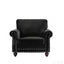Upholstered Accent Armchair With Turned Legs For Living Room