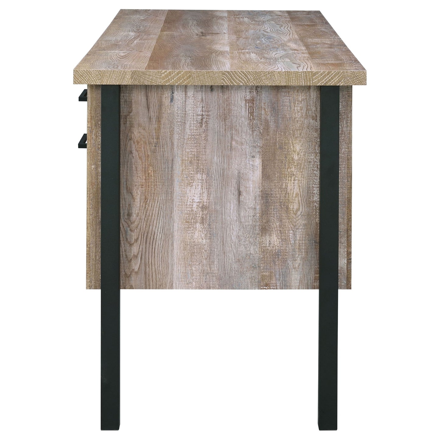 Azura - 4 Drawer Office Desk - Oak