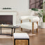 Fuji - Barrel Accent Arm Chair - Ivory White