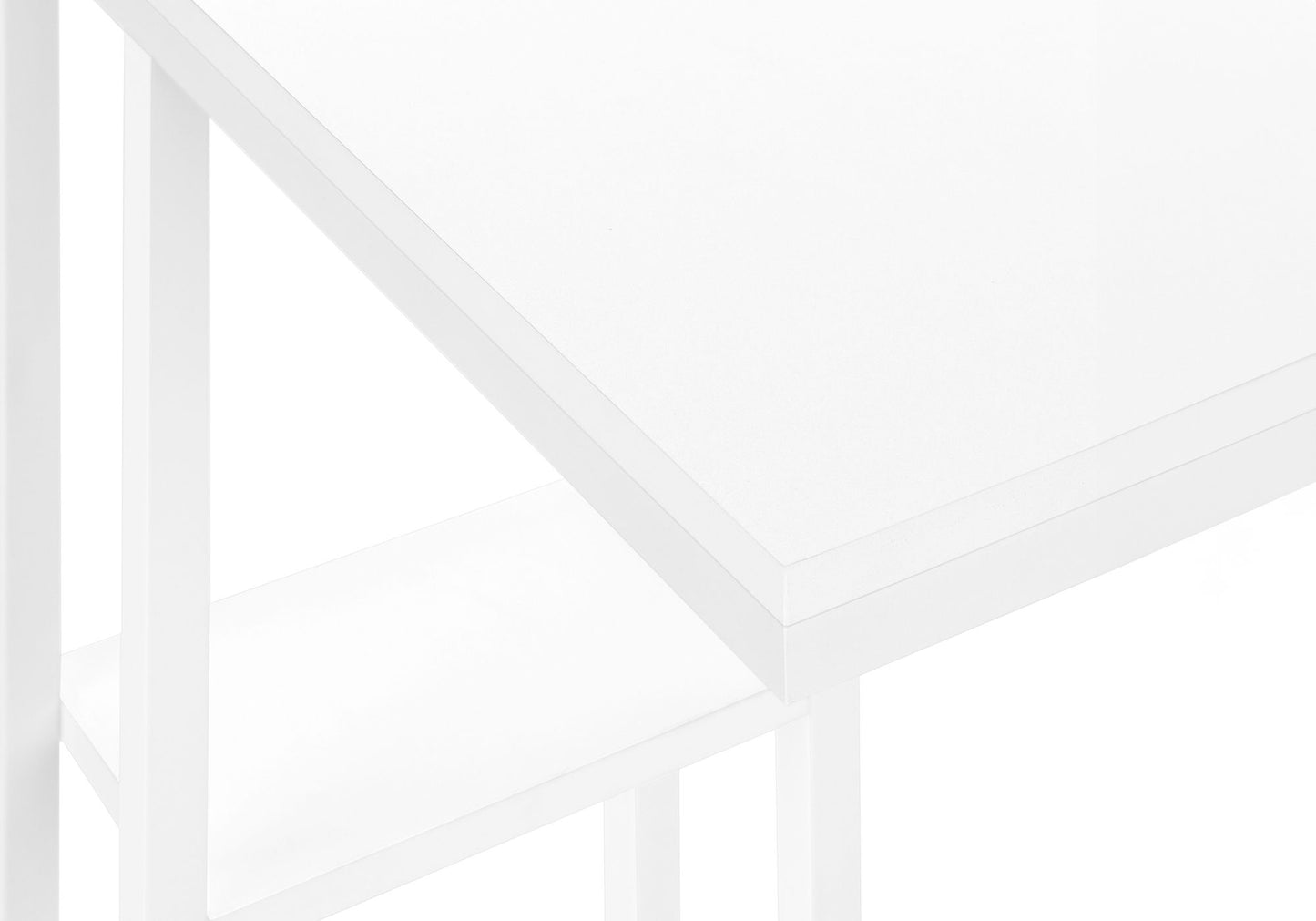 Accent Table, C - Shaped, Marble Look Contemporary & Modern Convenient Design