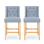 Vienna - Contemporary Fabric Tufted & Wingback Counter Stools (Set of 2)