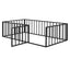 Metal Floor Bed Frame With Fence And Door