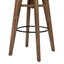 Spencer - Minimalist Oak Adjustable Bar Counter Stool - Walnut Brown Oak